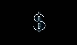 dollar sign neon personal spending flowchart