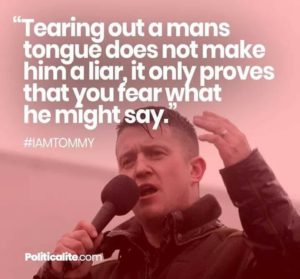 Tommy Robinson imprisoned 13 months