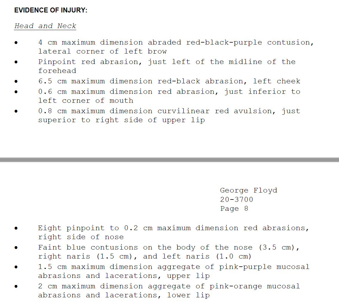 george floyd autopsy official report