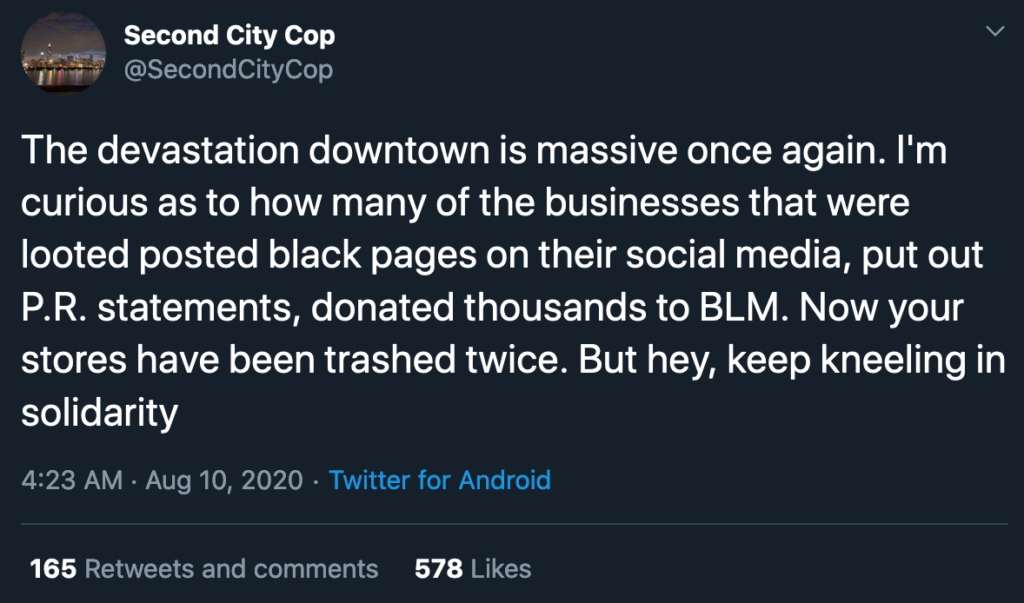 second city cop tweets