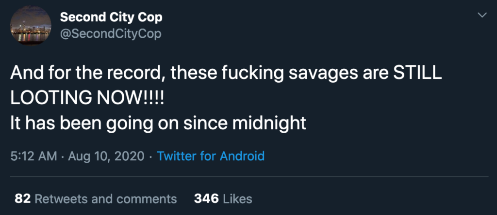 second city cop tweets