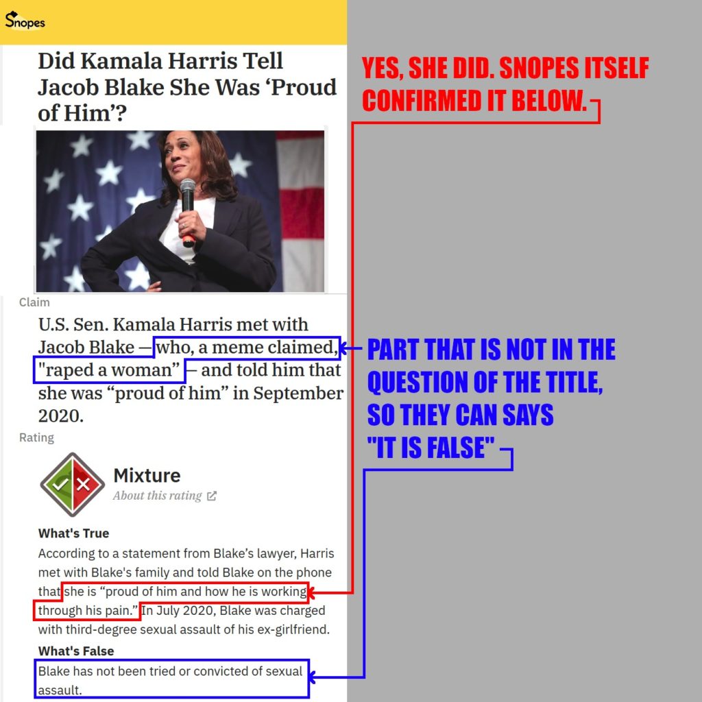 How snopes and other fact checkers distort the truth