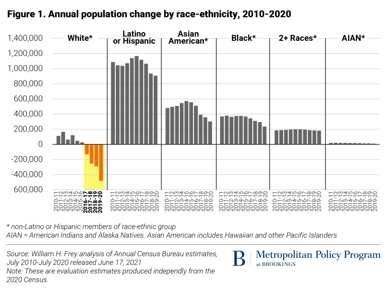 demographic destiny of the united states - chart showing the demographic transitions