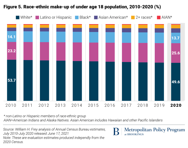 demographic destiny of the united states - chart showing the demographic transitions