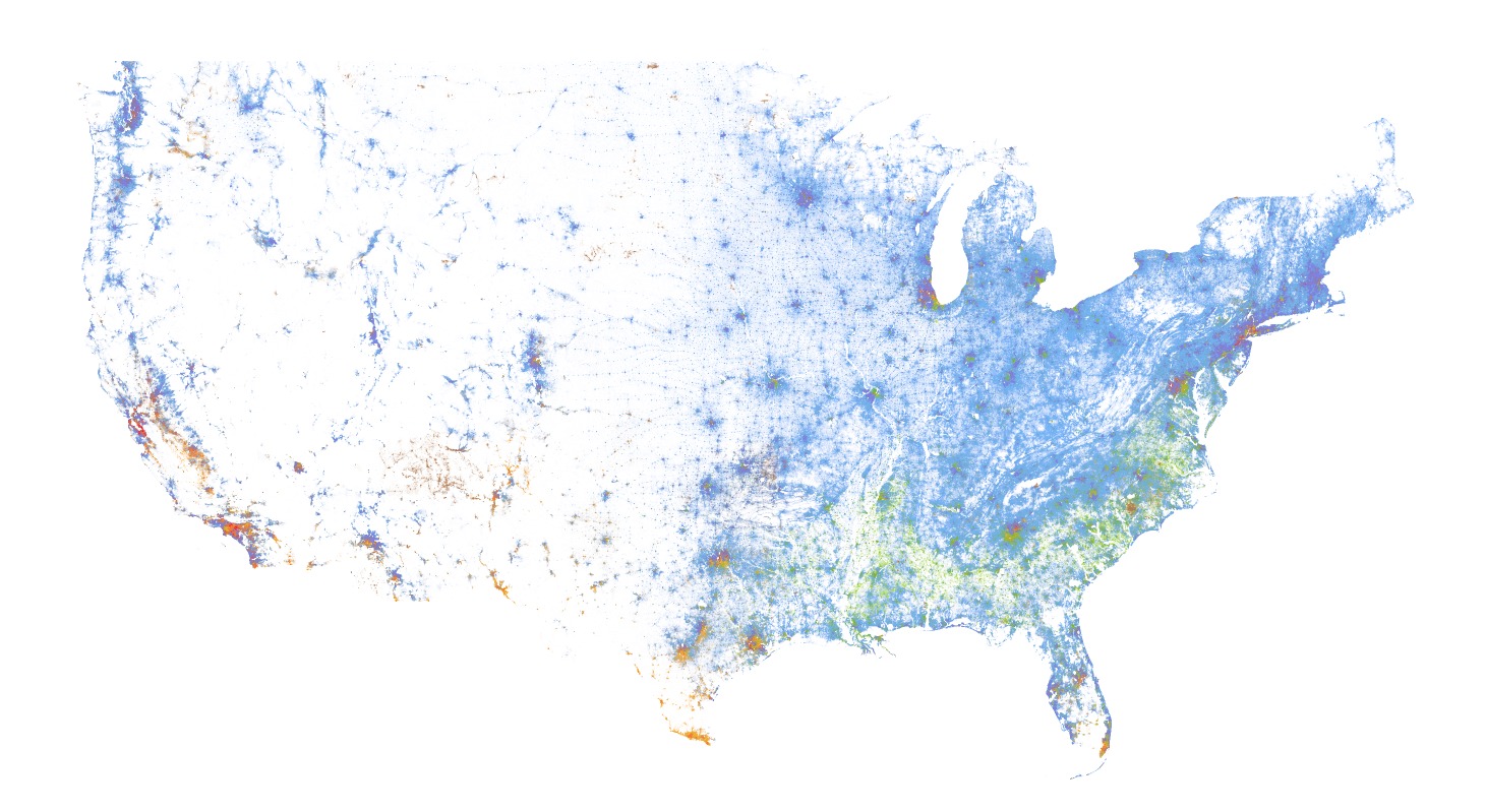 racial dot map image with no settings changed