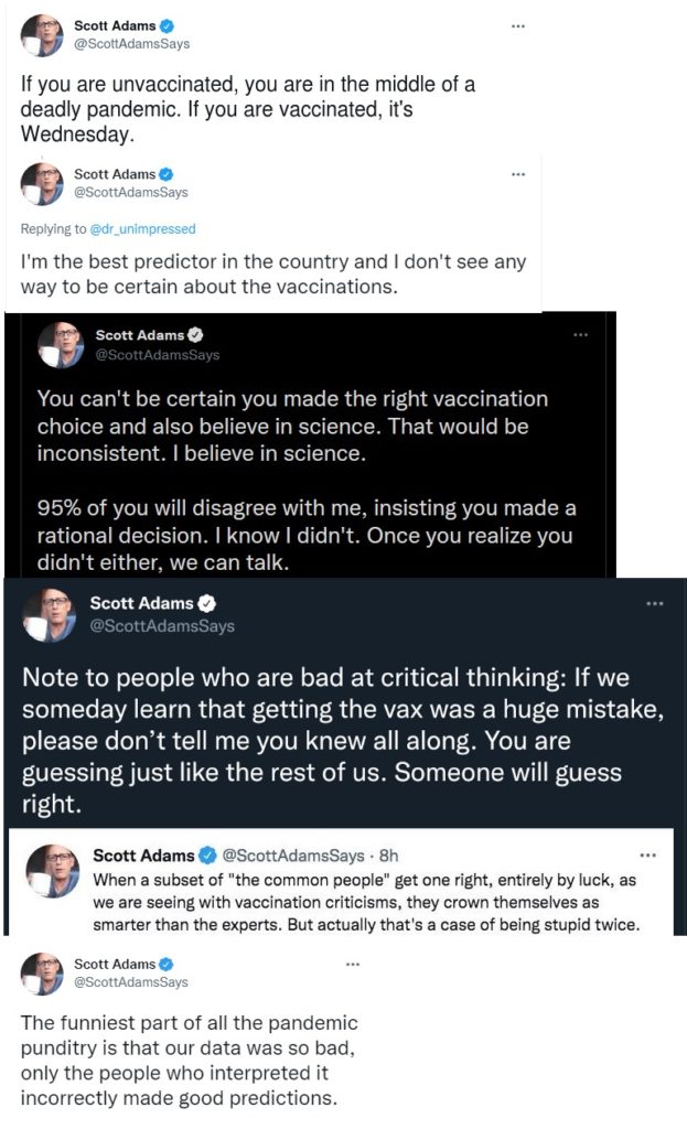 Scott Adams covid vax timeline