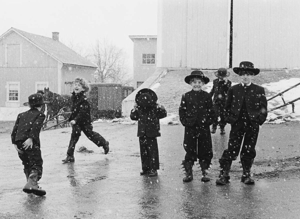 Amish kids amidst covid