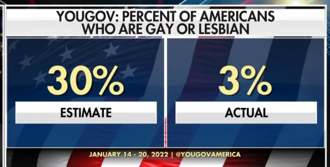 percent of americans who are gay or lesbian reality vs expectations