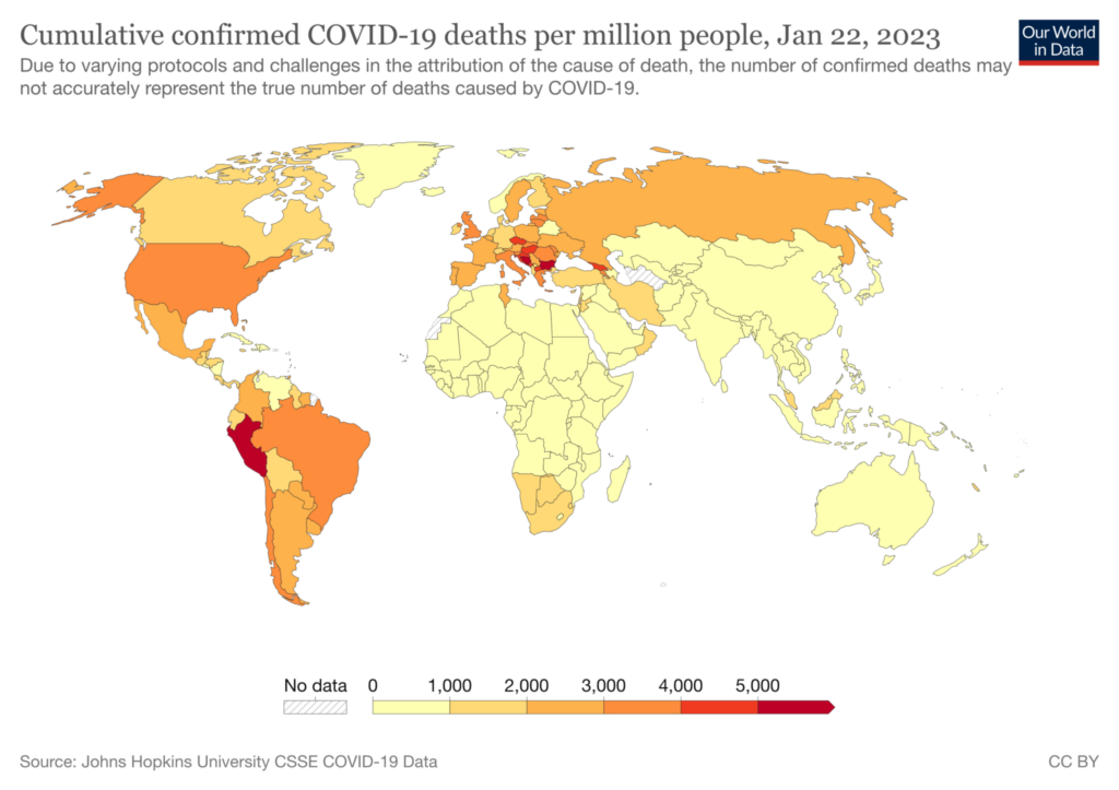 Covid Reparations - cumulative confirmed covid deaths