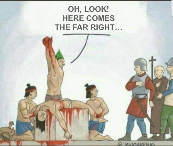 Ritual Human Sacrifice - right wing meme