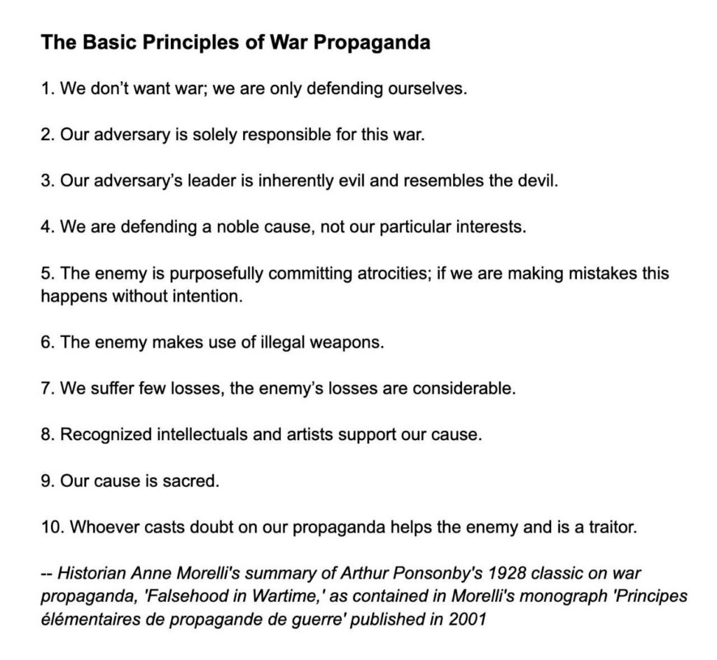 basic principles of war propaganda