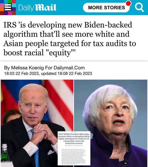 IRS developing new algo to target whites and asians