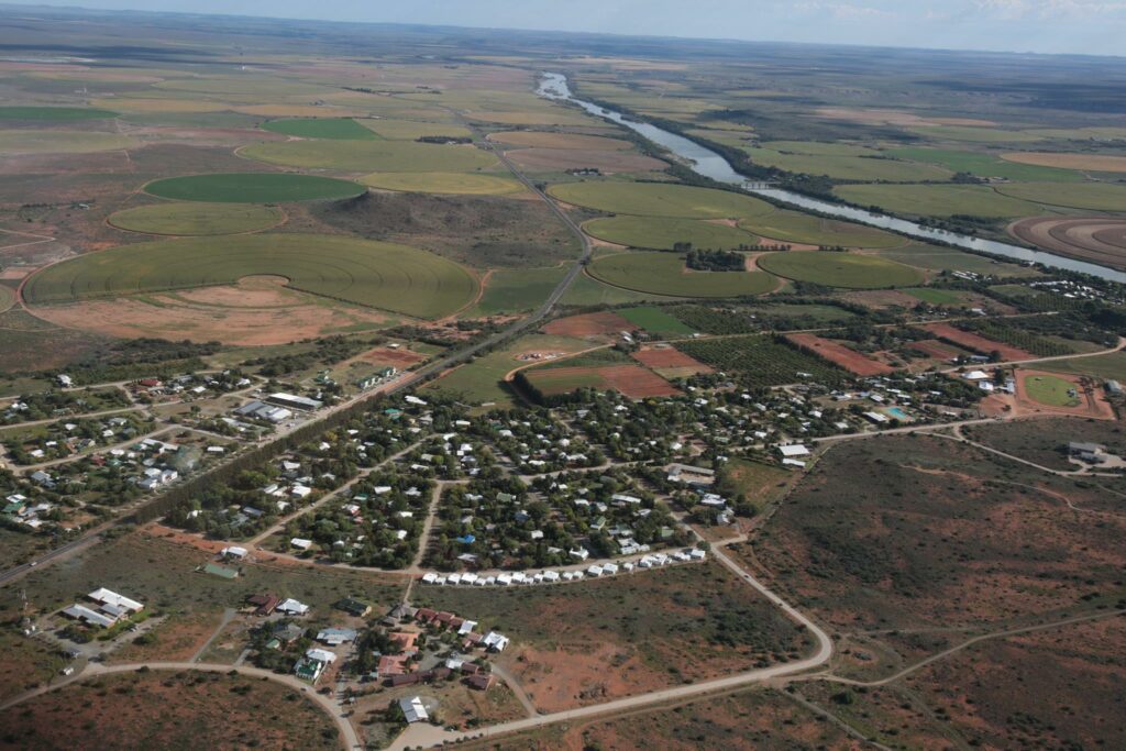 Orania in South Africa overhead 