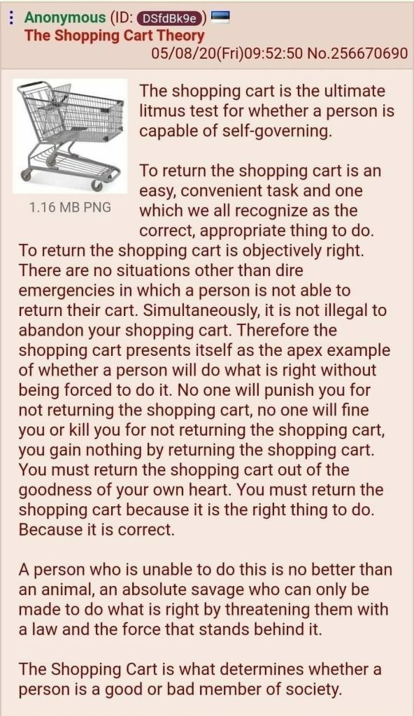 the shopping cart theory 4chan image original