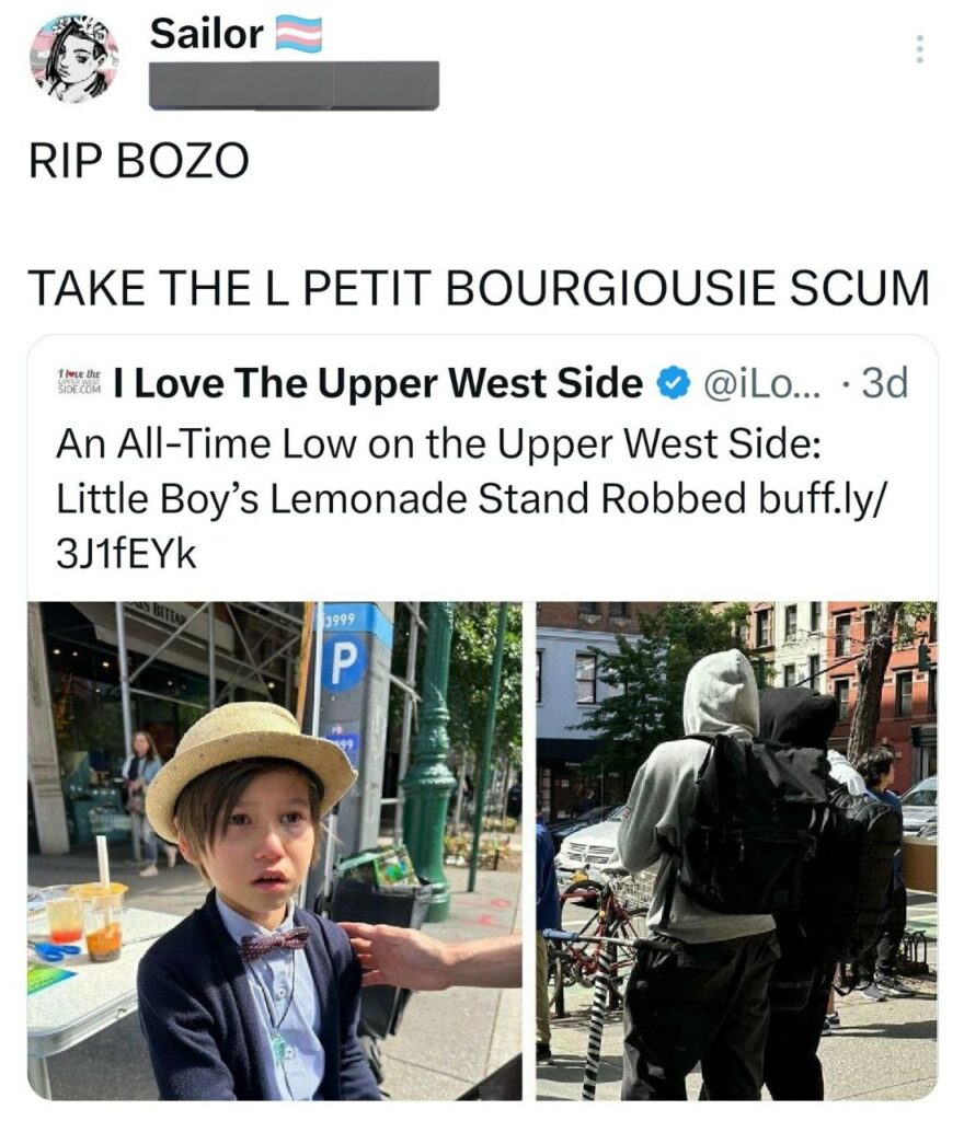 Little Boy's Lemonade Stand Robbed - Twitter commentary 1