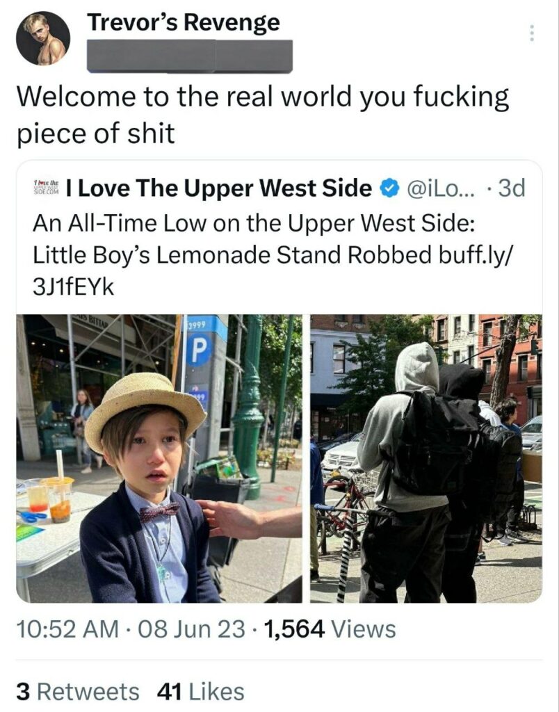 Little Boy's Lemonade Stand Robbed - Twitter commentary 3