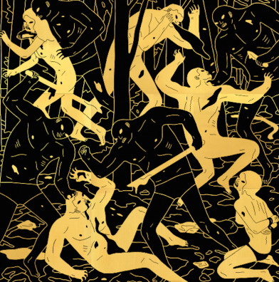 Other work by Cleon Peterson with same figures - violence - 3