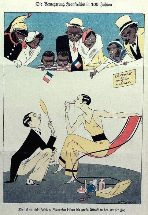 German propaganda about the French