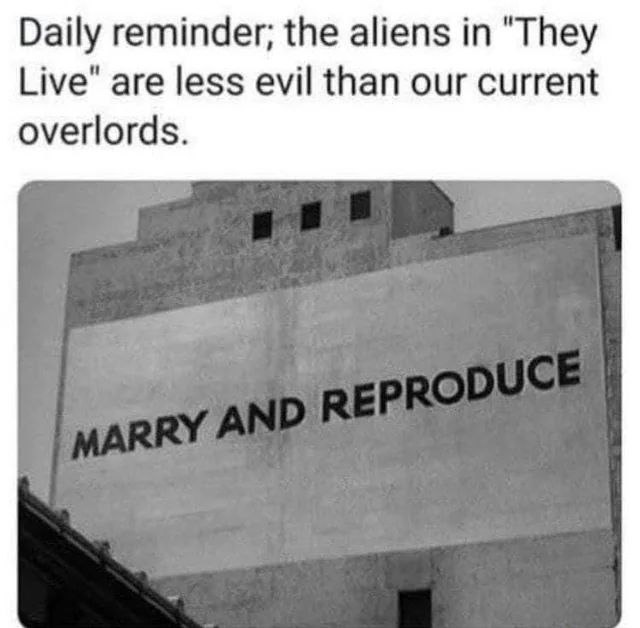 marry and reproduce they live meme 