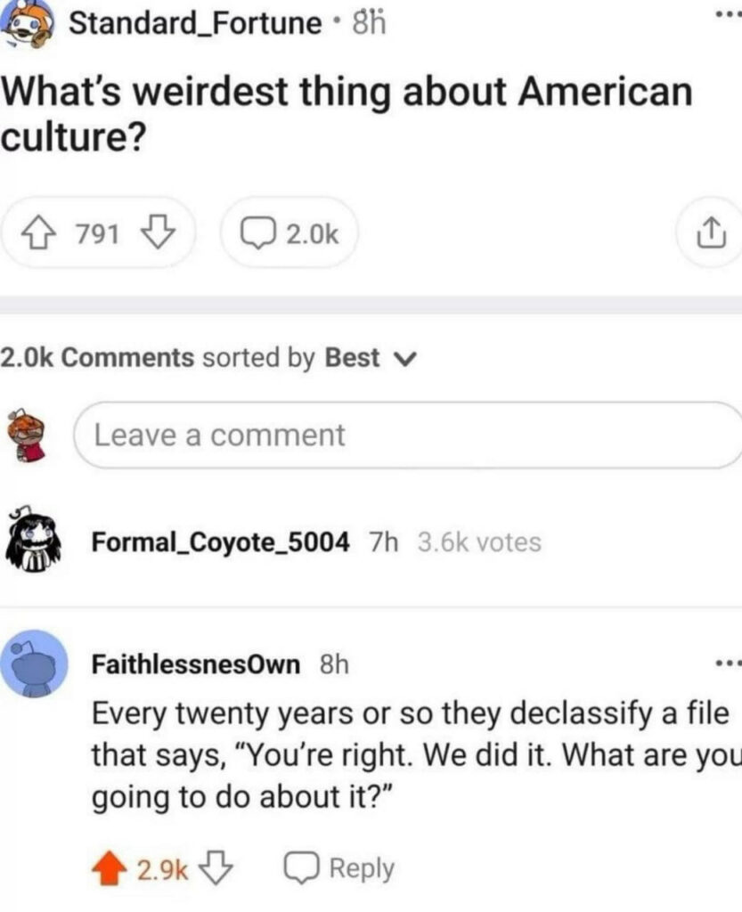 meme monday - weirdest thing about american culture
