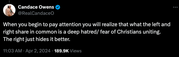 Candace Owens awakening screenshot of her true thoughts Part 6