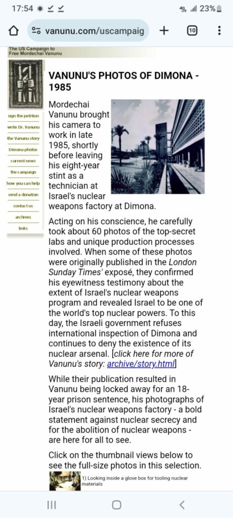 The Story Of Mordechai Vanunu im meme form
